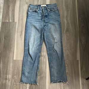 Denim Forum “Arlo” High Rise Straight Women's Blue Jeans